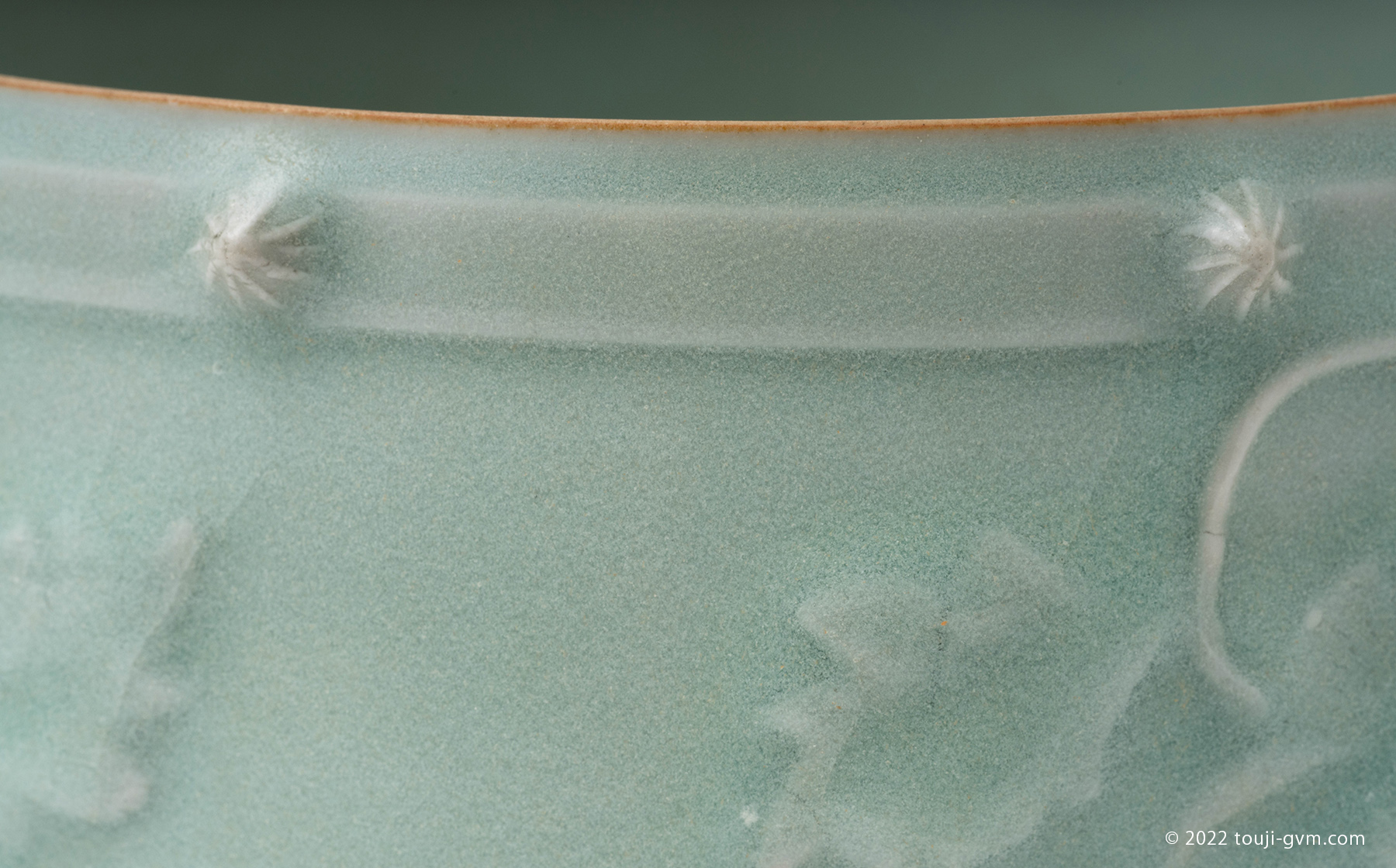 Celadon Pot with Carved