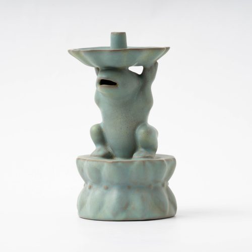 汝窯青磁蓮蛙形香立 – Ru ware Incense Stand | 陶磁オンライン美術館