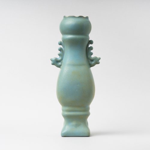汝官窯青磁龍耳花口瓶 – Ru ware Bottle | 陶磁オンライン美術館ー